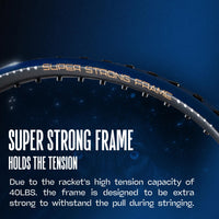 Hundred Predator Pro Strung Badminton Racquet (HBRX-5S073-1) | Aerodynamic Fast-Attacking Racquet with Full Cover