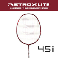 Yonex Astrox Lite 45I Strung Badminton Racquet, 5U4 - Kurenai - Best Price online Prokicksports.com