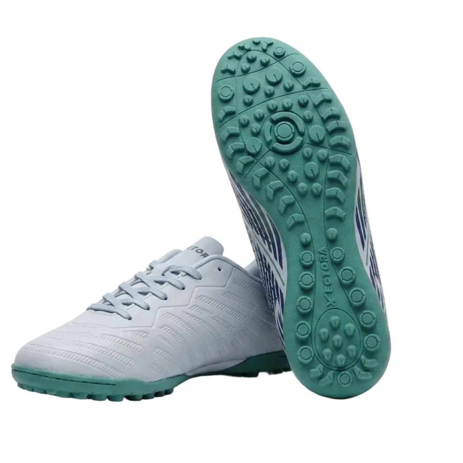 Vector X Boys Lace Kids Football Shoes (Light Azure/Blue) | Lightweight Athletic Sneakers for Kids - Best Price online Prokicksports.com