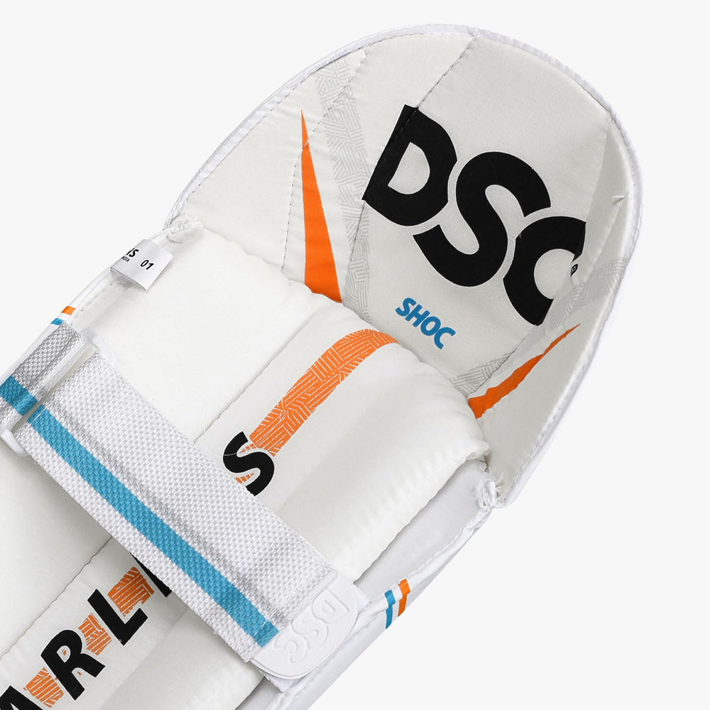 DSC Shoc Cricket Wicket Keeping Legguard – Economical Lightweight Keeping Pads with Low-Density Foam Bolsters & Mesh Instep