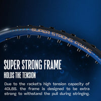 Hundred Predator Pro Strung Badminton Racquet (HBRX-5S073-1) | Aerodynamic Fast-Attacking Racquet with Full Cover