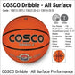 Cosco Nylon Dribble Rubber Basketball (Size 7, Orange) | Durable Waterproof Outdoor Basketball