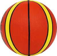 Cosco Premier Basketball (Size 6, Orange & Yellow) – Durable Rubber Moulded Training Basketball with Nylon Winding