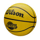 Wilson NBA Team Tribute LA Lakers Solid Basketball (Size 7, Yellow) | Official NBA Outdoor Performance Basketball