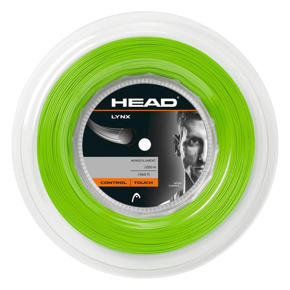 HEAD Lynx Tennis String Reel (Lime Green, 16L / 200m) | High-Durability Co-Polymer Monofilament String Reel