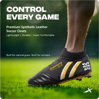 Vector X Dynamite 2.0 Kids Football Shoes (Black/Gold) | Lightweight Multi-Surface Soccer Footwear for Kids - Best Price online Prokicksports.com