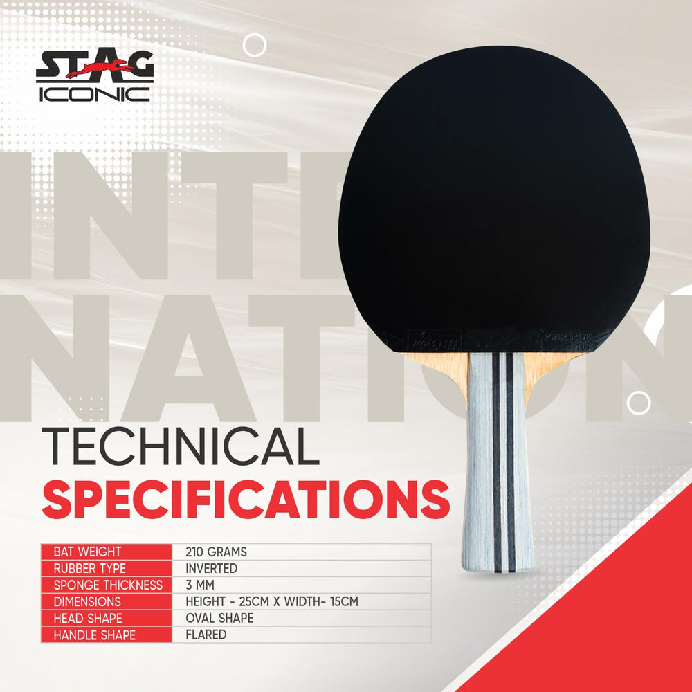 Stag Iconic International Table Tennis Racquet