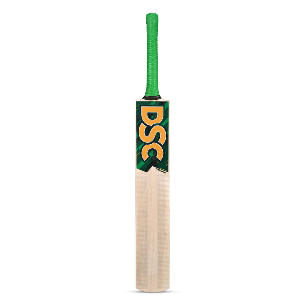 DSC Pentazone Kashmir Willow Tennis Cricket Bat (Short Handle) – Five-Scoop Lightweight Power Bat with Full Cover