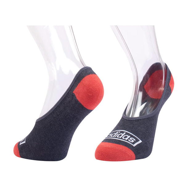 Adidas Adult's Cotton Original Flat Knit No Show Socks - 3 Pairs (6N) (AD-0752) | Premium Cotton Blend Liner Socks