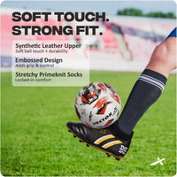Vector X Dynamite 2.0 Kids Football Shoes (Black/Gold) | Lightweight Multi-Surface Soccer Footwear for Kids - Best Price online Prokicksports.com
