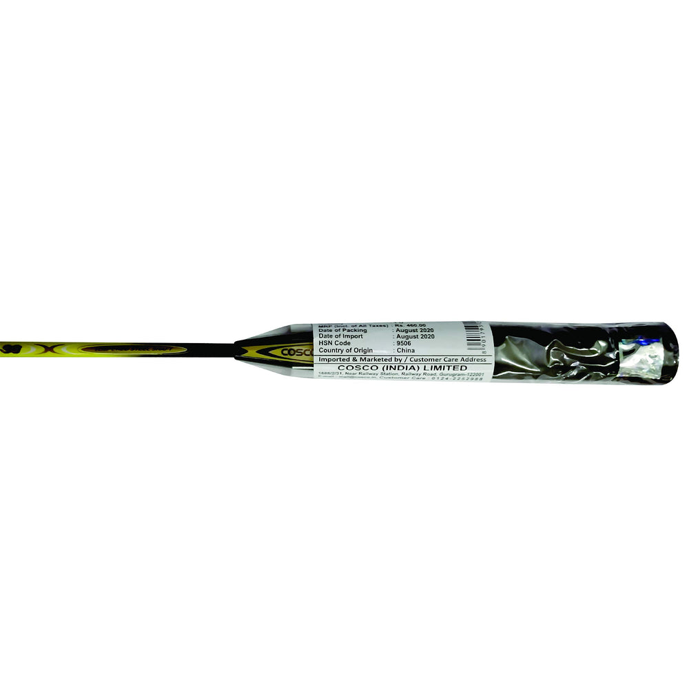 Cosco CB-90 Alloy Steel Strung Badminton Racquet (White/Yellow) | Lightweight Beginner Racquet with Free Head Cover - Best Price online Prokicksports.com