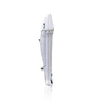 SF Club Wicket Keeping Legguards | White and Lime Lightweight High Density Foam Pads