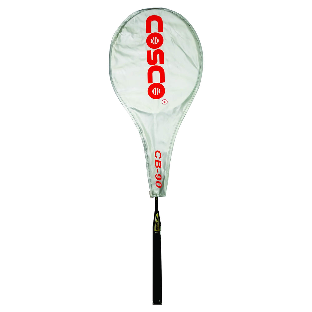 Cosco CB-90 Alloy Steel Strung Badminton Racquet (White/Yellow) | Lightweight Beginner Racquet with Free Head Cover - Best Price online Prokicksports.com