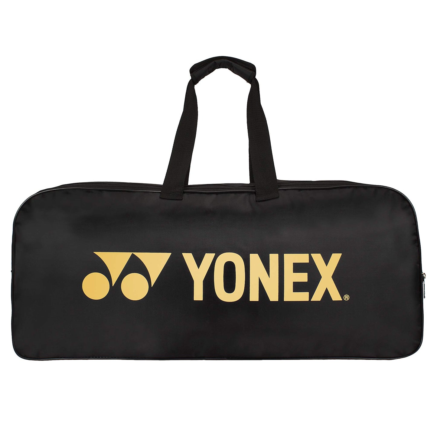 Yonex SUNR 1926 PU Leather 2-Racquet Badminton Kitbag (Black/Gold) | Lightweight Single Compartment Racket Bag