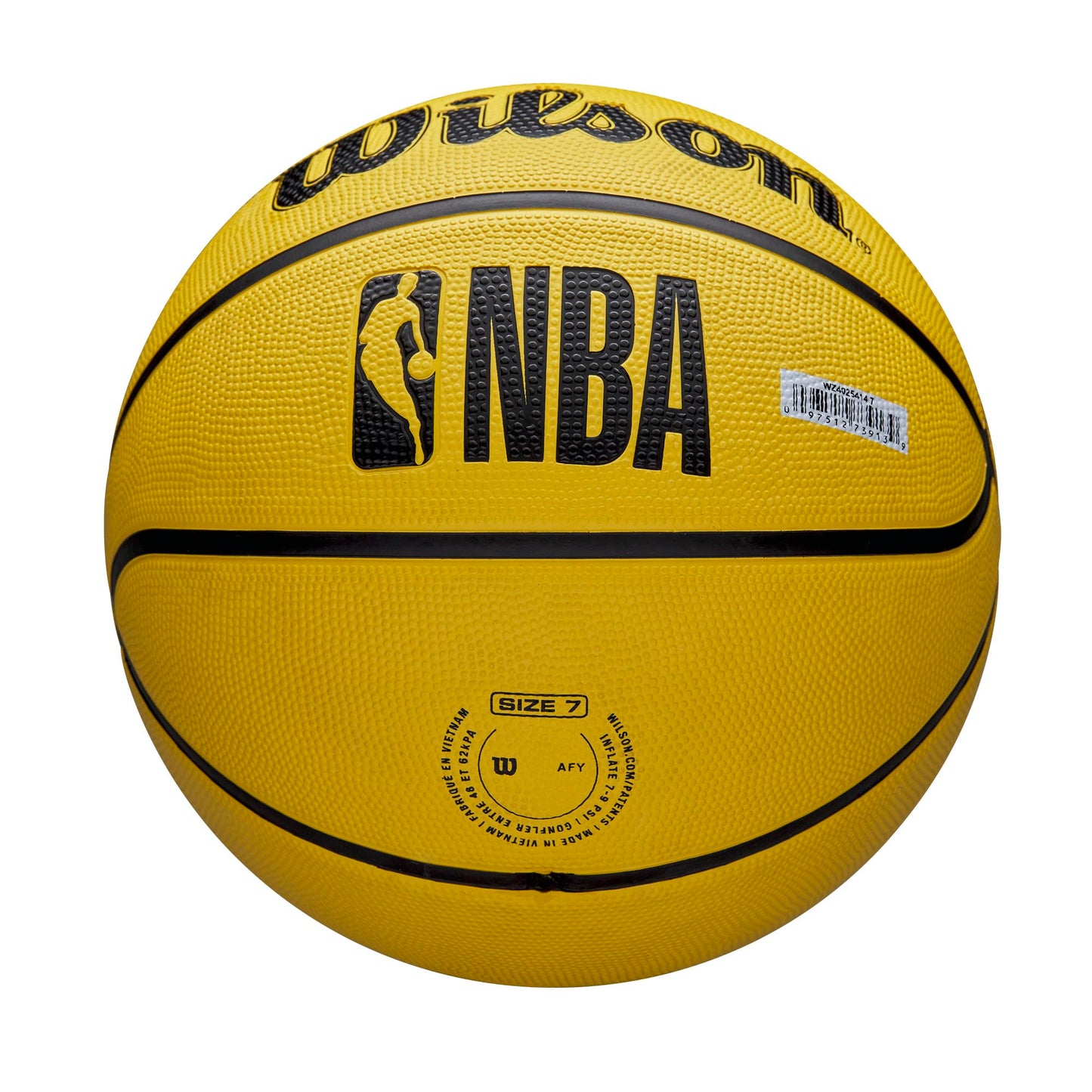 Wilson NBA Team Tribute LA Lakers Solid Basketball (Size 7, Yellow) | Official NBA Outdoor Performance Basketball