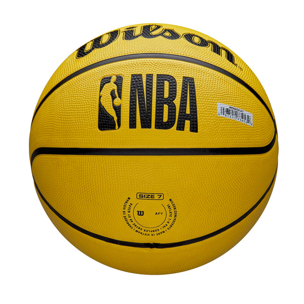 Wilson NBA Team Tribute LA Lakers Solid Basketball (Size 7, Yellow) | Official NBA Outdoor Performance Basketball