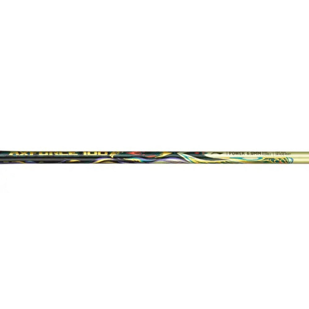 Li-Ning AXForce 100 Badminton Racquet (Unstrung, 4U, G5) Strom Green – High Elasticity Carbon Fiber Frame with Ultra-Thin Shaft & Head-Heavy Balance