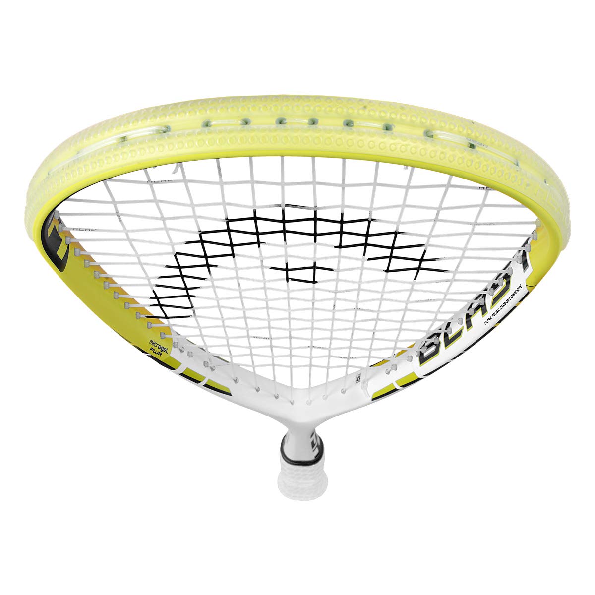 HEAD Microgel Graphite Squash Racquet | Head-Heavy Teardrop Power Frame with Microgel Technology (White/Lemon Yellow)
