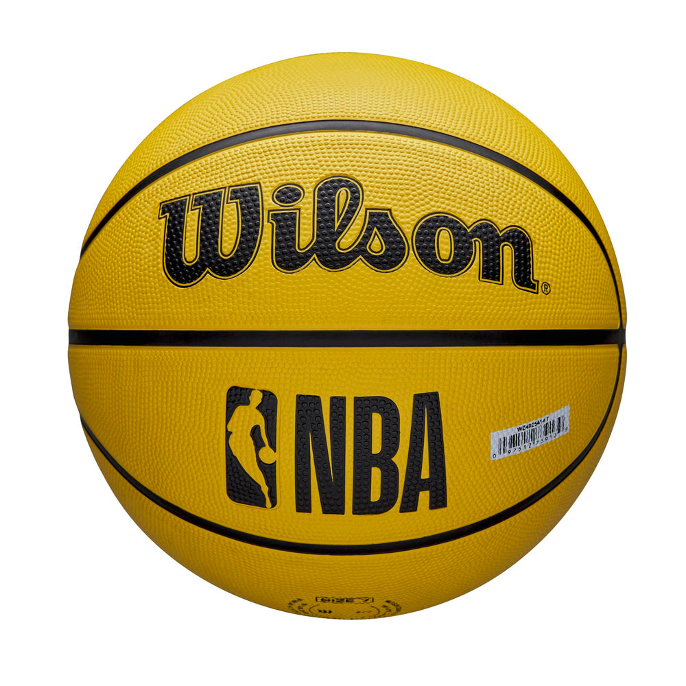 Wilson NBA Team Tribute LA Lakers Solid Basketball (Size 7, Yellow) | Official NBA Outdoor Performance Basketball