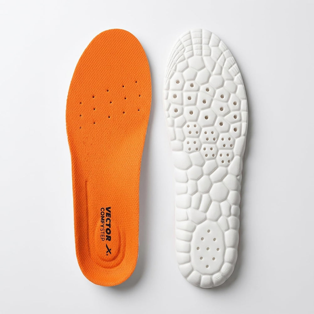 Vector X Memory Foam PU Sports Shoe Insoles (Size UK 6–12 / EU 40–46) | Trim-to-Fit Shock Absorbing Orthotic Shoe Inserts