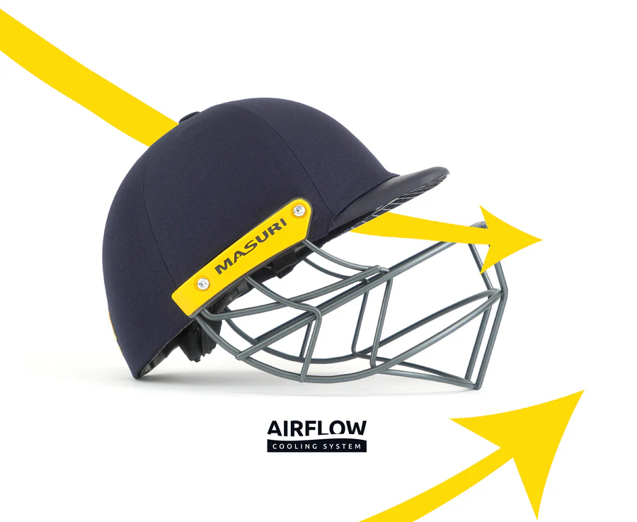 Masuri C Line Plus Steel Cricket Helmet Navy Blue | Enhanced Protection & Comfort | Professional Lightweight Steel Grill Cricket Headgear - Best Price online Prokicksports.com