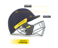 Masuri T Line Titanium Cricket Helmet Navy Blue | Ultra-Light Professional Helmet | Titanium Grill | Elite Cricket Head Protection Gear - Best Price online Prokicksports.com