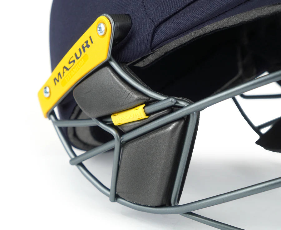 Masuri T Line Titanium Cricket Helmet Navy Blue | Ultra-Light Professional Helmet | Titanium Grill | Elite Cricket Head Protection Gear - Best Price online Prokicksports.com