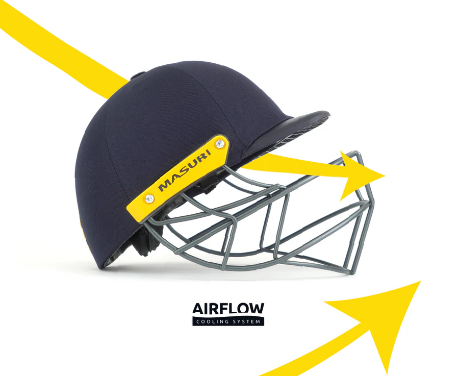 Masuri T Line Steel Cricket Helmet - Navy Blue | Professional Grade Head Protection | Lightweight & Comfortable Design for Players - Best Price online Prokicksports.com