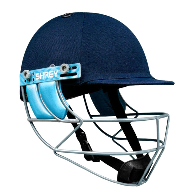 Shrey Match 3.0 Mild Steel Visor Cricket Helmet, Men's (Navy Blue)