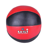 USI Universal Leather Medicine Ball 736SL8 – Heavy-Duty Fitness Ball for Strength Training & Core Workouts (Red/Black) - Best Price online Prokicksports.com
