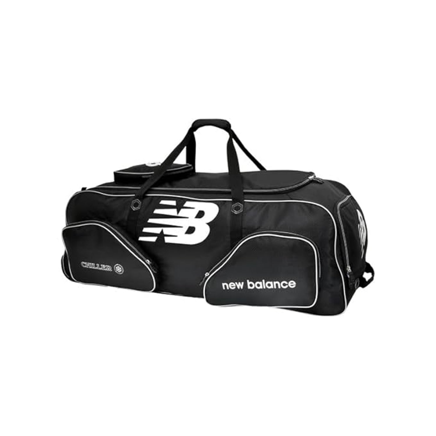 New Balance Sports 8i Cricket Kit Wheelie Bag – Black | Spacious & Durable Gear Bag with Smooth Wheels for Easy Transport - Best Price online Prokicksports.com