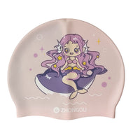 Airavat Aqua Toon Kids Swimming Cap – Fun Cartoon Print Silicone Cap for Boys & Girls | Stretchable, Waterproof, Comfortable Swimwear Accessory - Best Price online Prokicksports.com