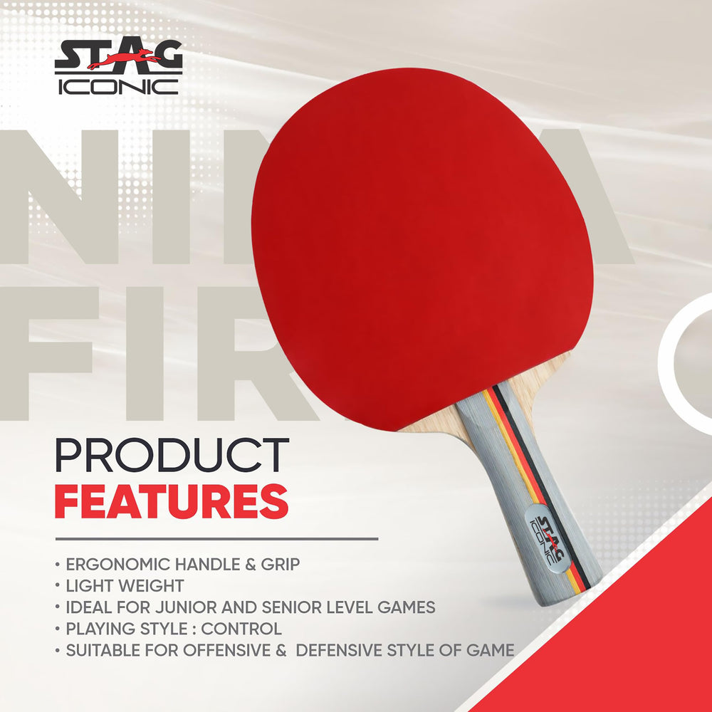 Stag Iconic Ninja Fire Advanced Series Table Tennis Racket