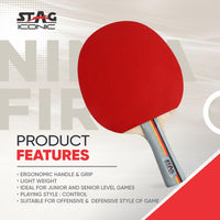 Stag Iconic Ninja Fire Advanced Series Table Tennis Racket