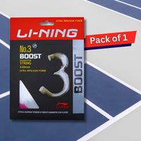 Li-Ning No. 3 Boost Badminton String with high Repulsion Power, 0.63mm - Best Price online Prokicksports.com