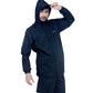 Zeel JS99 Men’s Waterproof Rain Suit – 2-Piece Set (Jacket + Pant) Heavy-Duty PVC/Fabric Rainsuit with Adjustable Hood - Best Price online Prokicksports.com