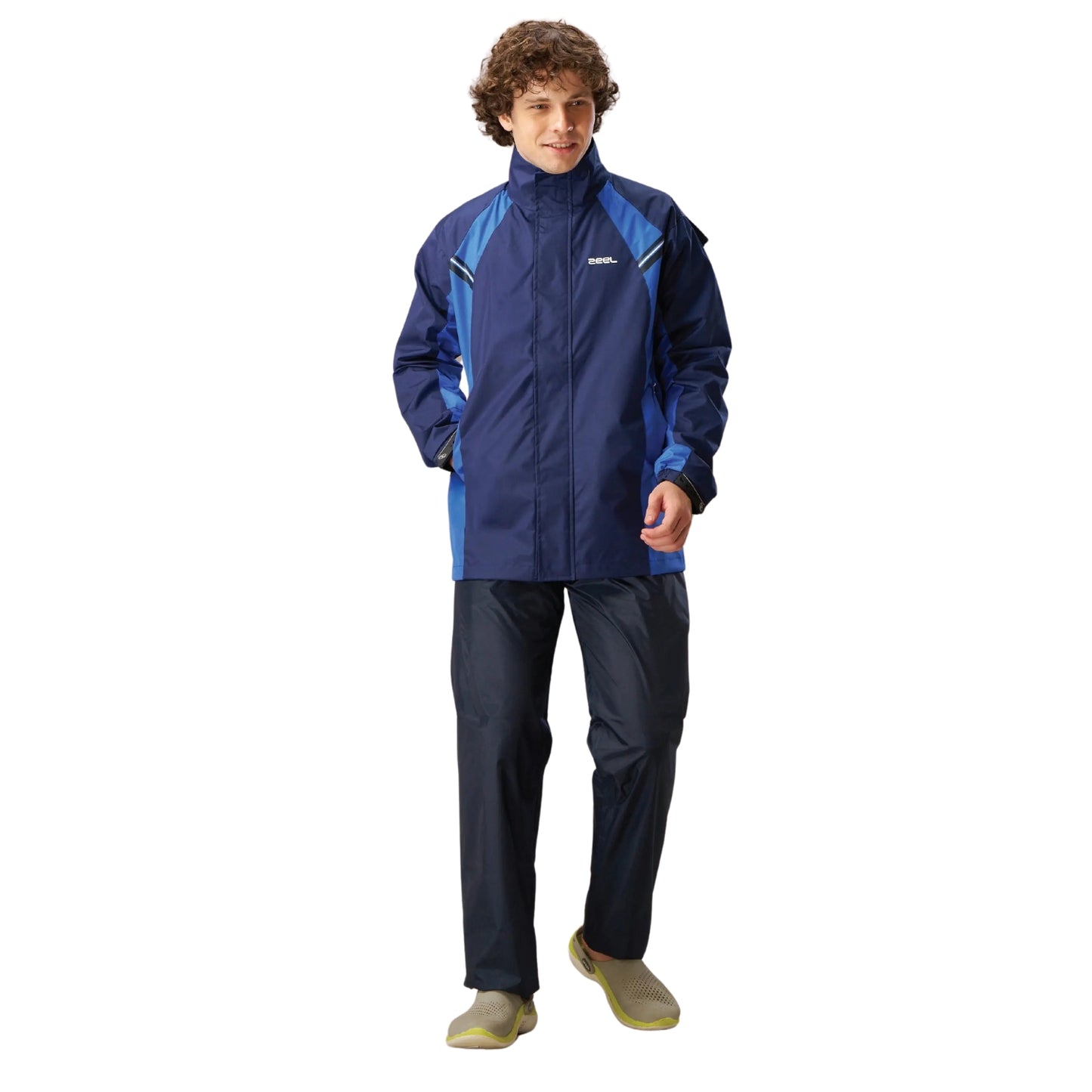 Zeel JS508 Go‑Hike Men’s Waterproof Rain Suit (Jacket + Pant) Breathable, Windproof & PVC-Coated Sealed-Seam Design with Reflective Accent - Best Price online Prokicksports.com