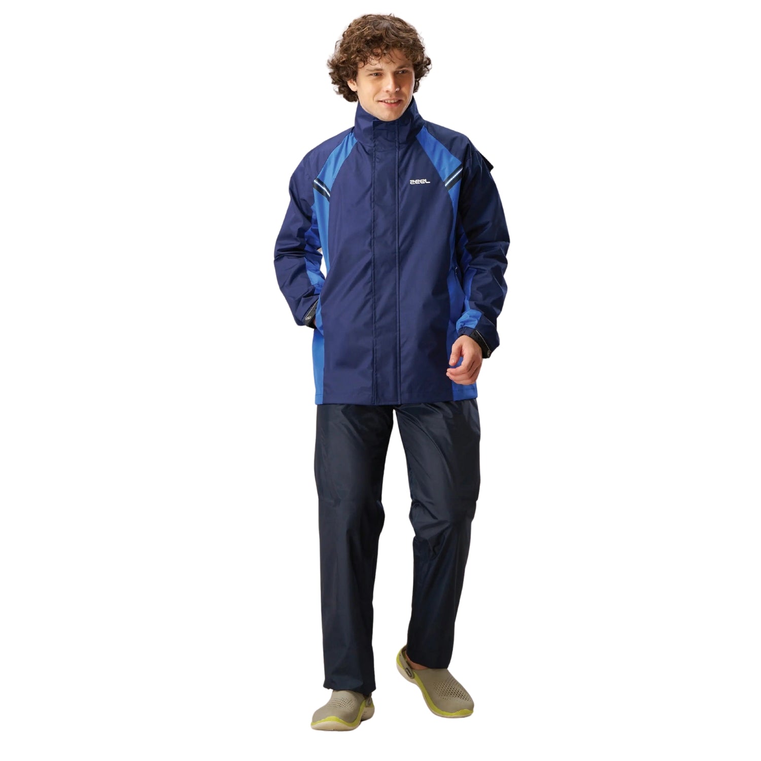Zeel JS508 Go‑Hike Men’s Waterproof Rain Suit (Jacket + Pant) Breathable, Windproof & PVC-Coated Sealed-Seam Design with Reflective Accent - Best Price online Prokicksports.com
