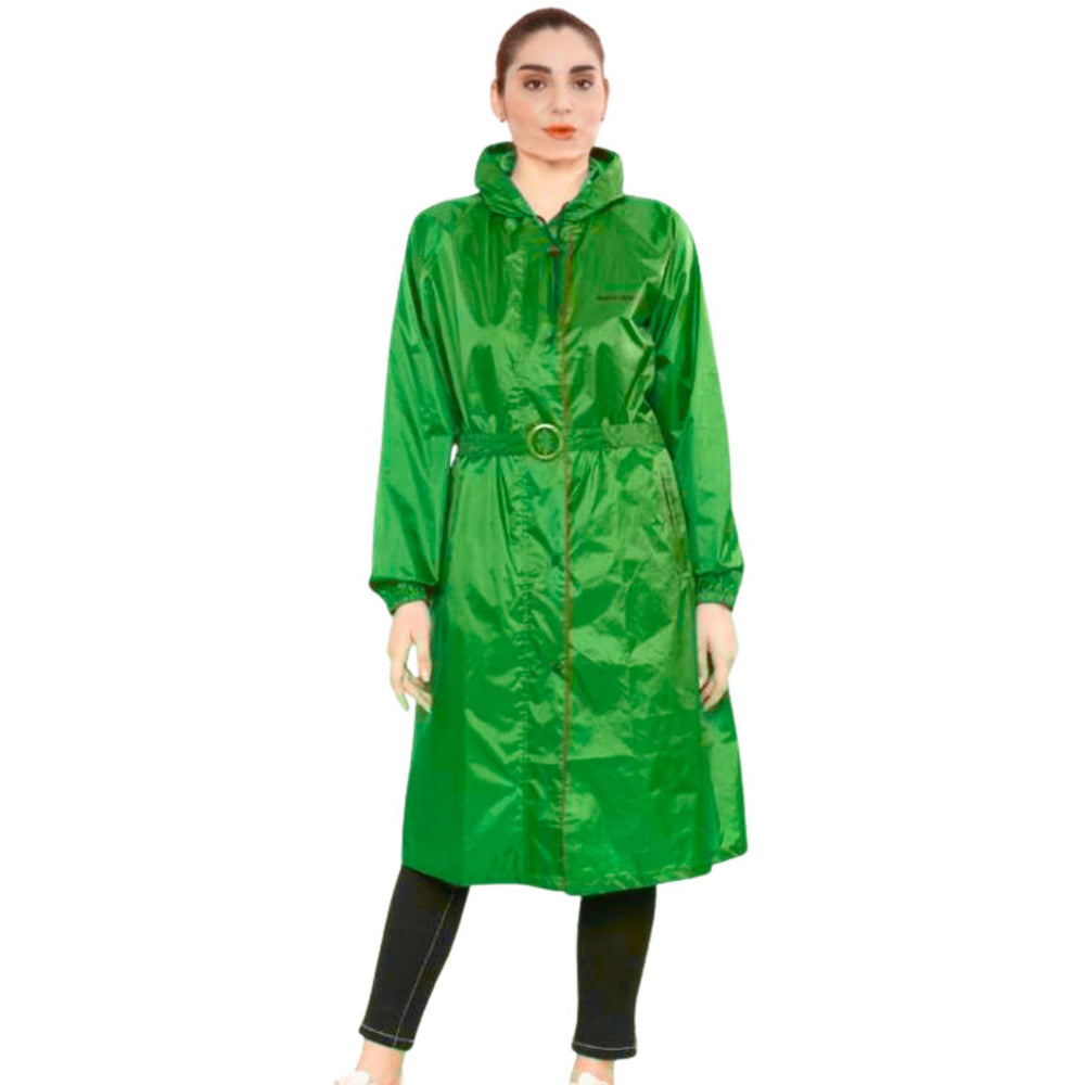 Zeel WKL 10 Women’s Full-Length Waterproof Raincoat Knee-to-Calf Hooded Coat with Sealed Seams, Drawstring Waist & Reflective Back Lightweight - Best Price online Prokicksports.com