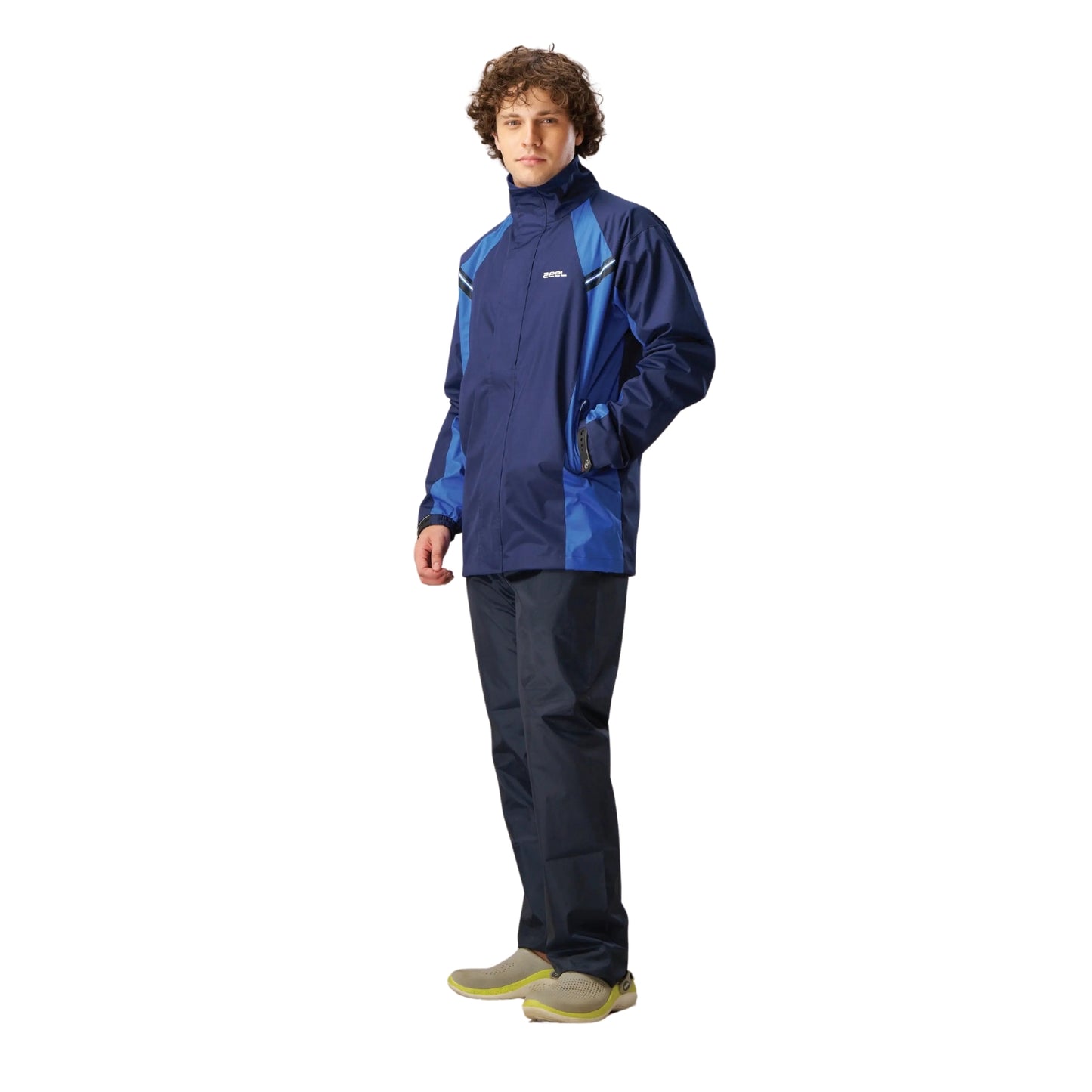 Zeel JS508 Go‑Hike Men’s Waterproof Rain Suit (Jacket + Pant) Breathable, Windproof & PVC-Coated Sealed-Seam Design with Reflective Accent - Best Price online Prokicksports.com