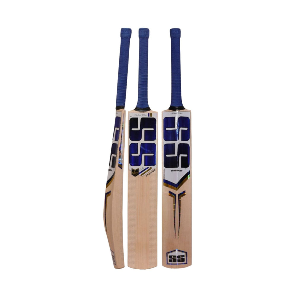 SS Sky Striker Kashmir Willow Cricket Bat – Size 4 | Grade 1 Willow, Concave Edges, Wide Sweet Spot & Includes Cover - Best Price online Prokicksports.com