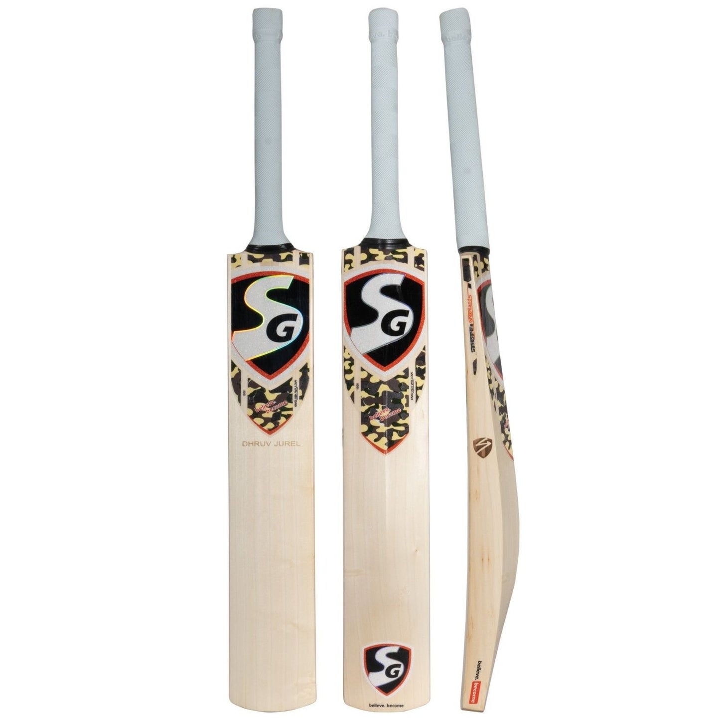 SG Dhruv Jurel English Willow Cricket Bat – SH, Grade 3 Willow, Thick Edges & Mid-Profile | Ideal for Professional & League-Level Cricket Matches - Best Price online Prokicksports.com