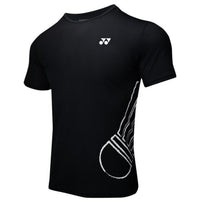 YONEX RM H036-2880-Easy4 Men’s Round Neck T-Shirt Black | TruDry Moisture Wicking Lightweight Polyester Performance Sportswear for Badminton, Tennis, Gym & Running - Best Price online Prokicksports.com