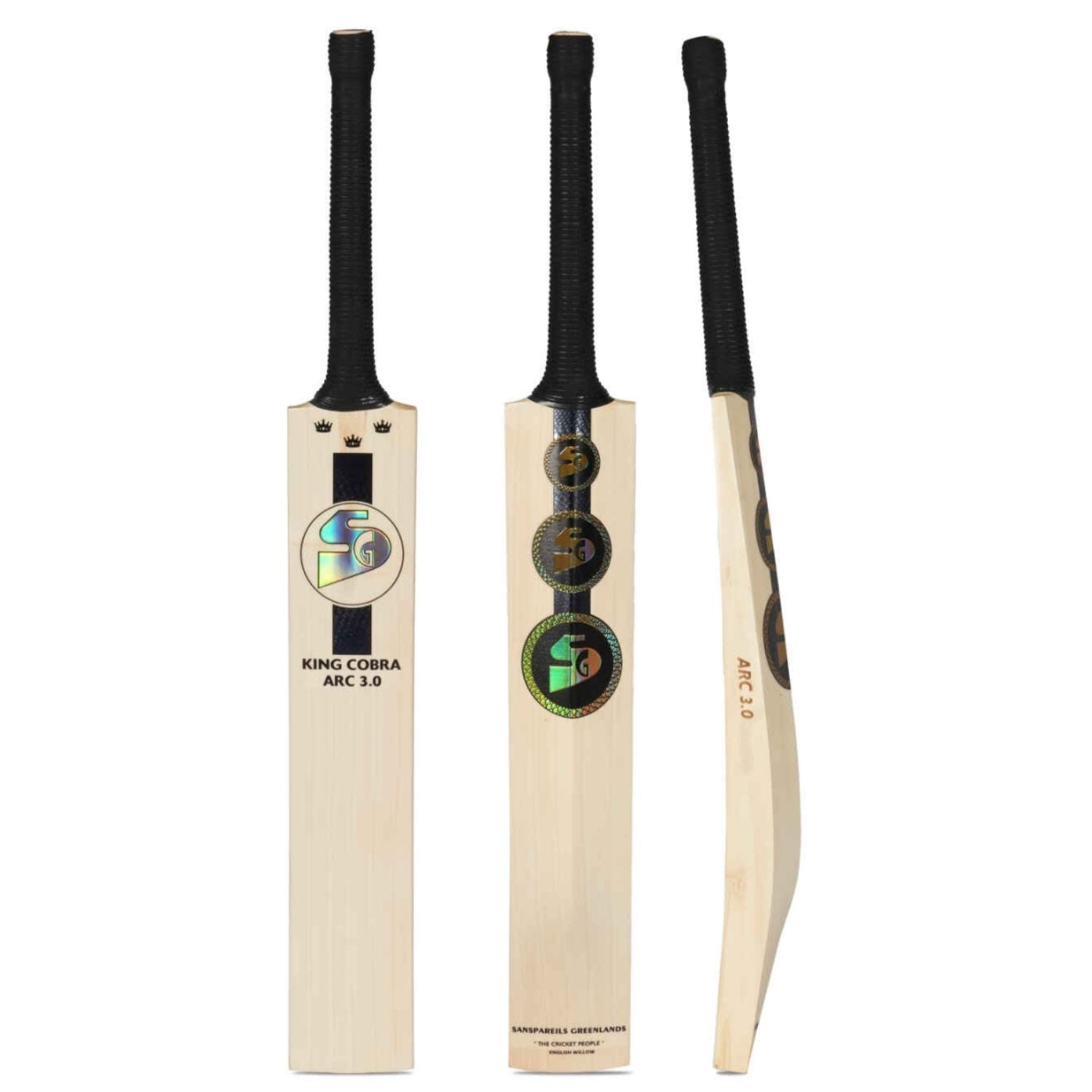 SG King Cobra Arc 3.0 English Willow Cricket Bat – SH | Thick Edges, Extended Sweet Spot & Premium Sarawak Cane Handle | Ideal for Advanced Players - Best Price online Prokicksports.com