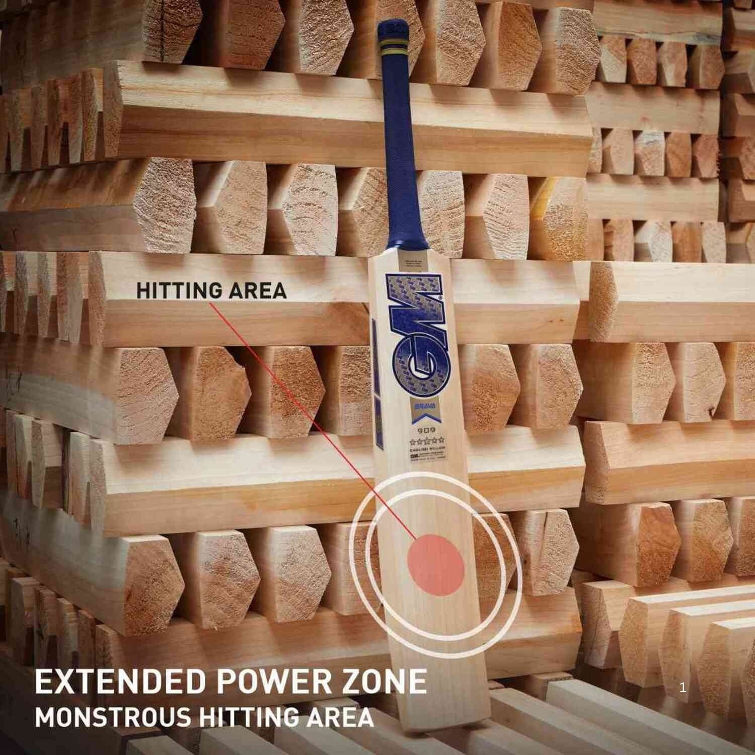 GM Brava 909 English Willow Cricket Bat – SH Mens | Grade 1 Willow, Massive Edges, PowerArc Bow, F2 Face Profile | Knocked-In, Pro-Lite Grip & Toe Protection | Buy GM Brava 909 Cricket Bat India Online for Advanced Players - Best Price online Prokicksports.com