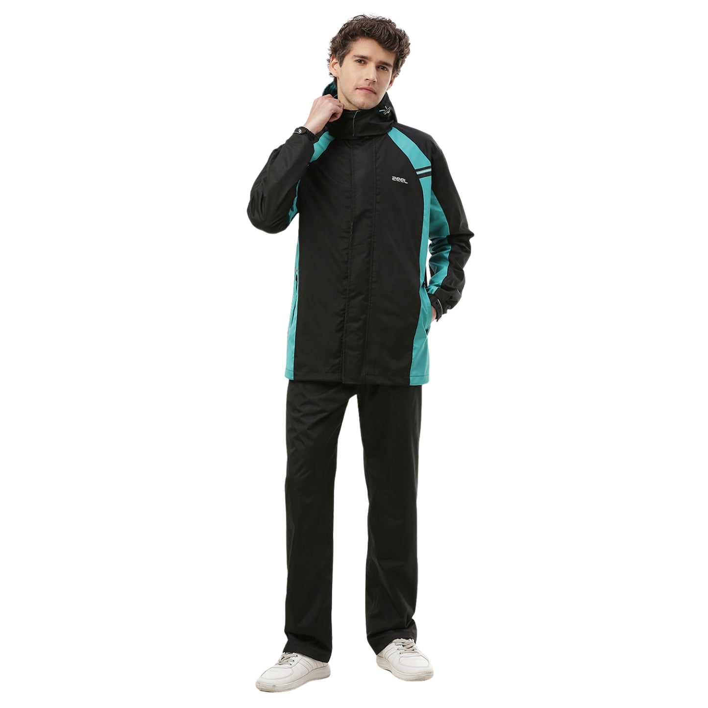 Zeel JS508 Go‑Hike Men’s Waterproof Rain Suit (Jacket + Pant) Breathable, Windproof & PVC-Coated Sealed-Seam Design with Reflective Accent - Best Price online Prokicksports.com