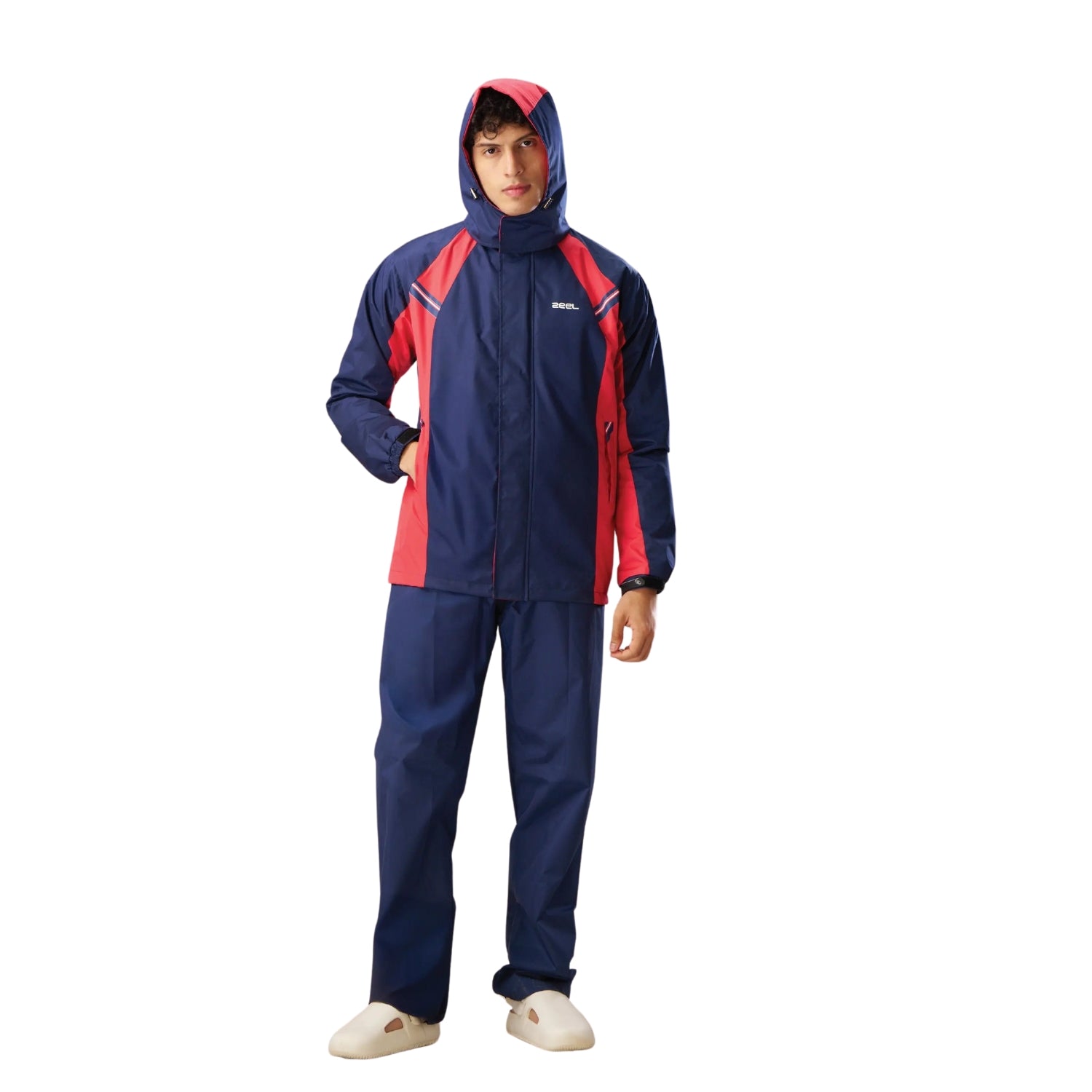 Zeel JS508 Go‑Hike Men’s Waterproof Rain Suit (Jacket + Pant) Breathable, Windproof & PVC-Coated Sealed-Seam Design with Reflective Accent - Best Price online Prokicksports.com