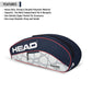 HEAD Ignition Pro 6R Badminton Kit Bag | Heavy-Duty 6-Racquet Carrying Bag