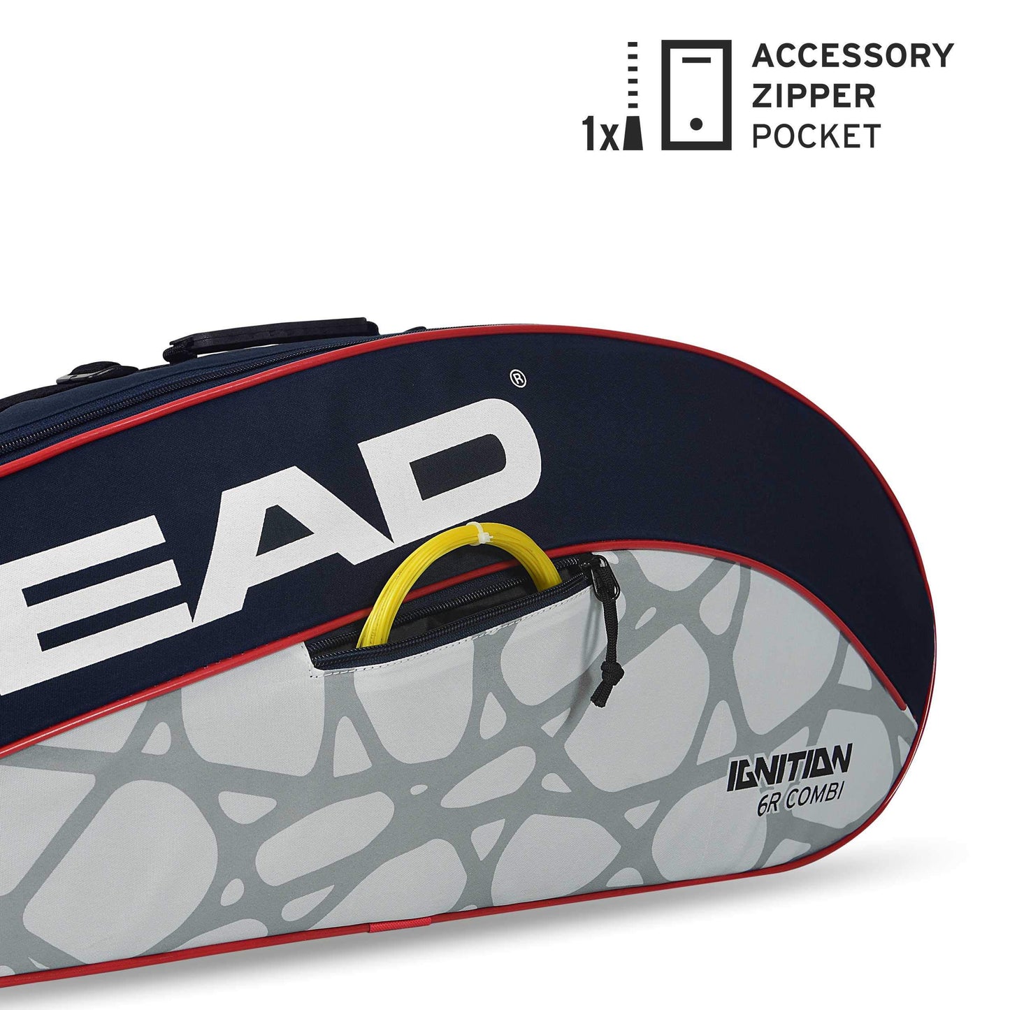 HEAD Ignition Pro 6R Badminton Kit Bag | Heavy-Duty 6-Racquet Carrying Bag