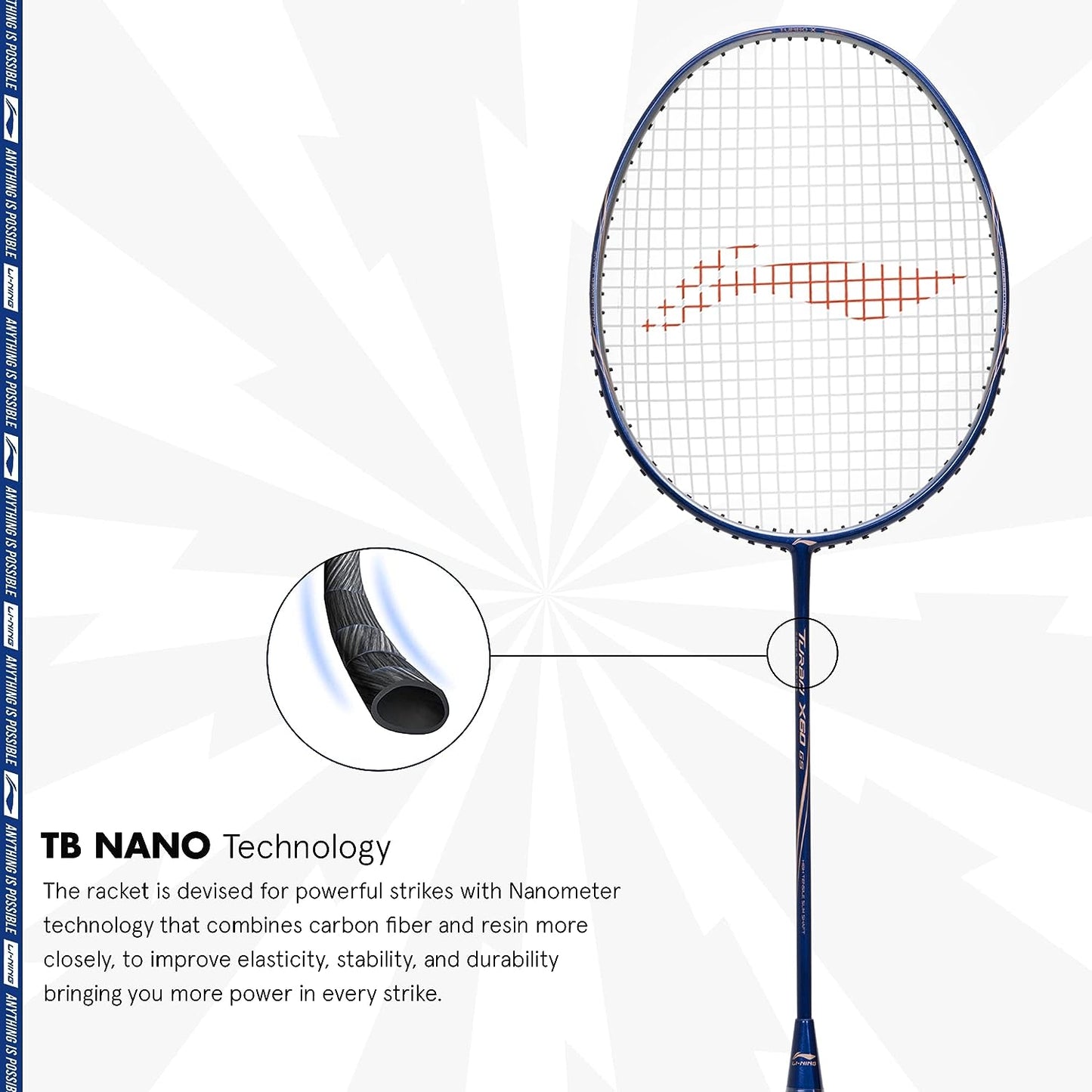 Li-Ning Turbo X60 G5 Power Series Badminton Racquet - Best Price online Prokicksports.com